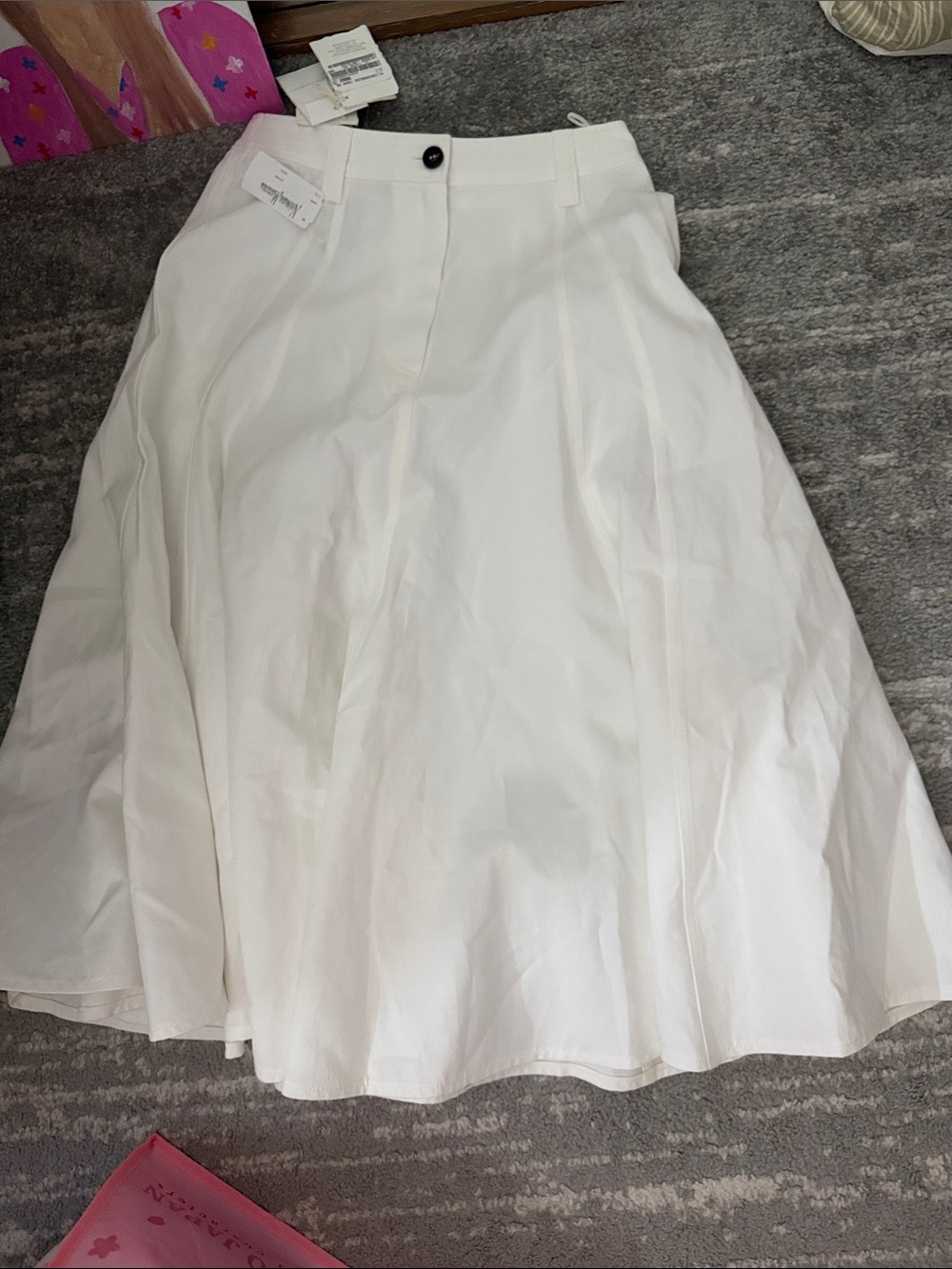 Neiman Marcus White A-Line Skirt